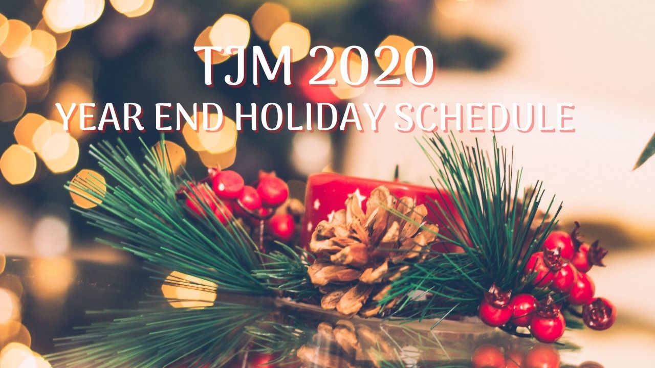 Year End Holiday SCHEDULE