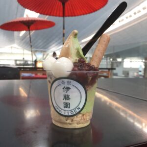 Matcha Ice cream at Itoen Cafe in Haneda Airport