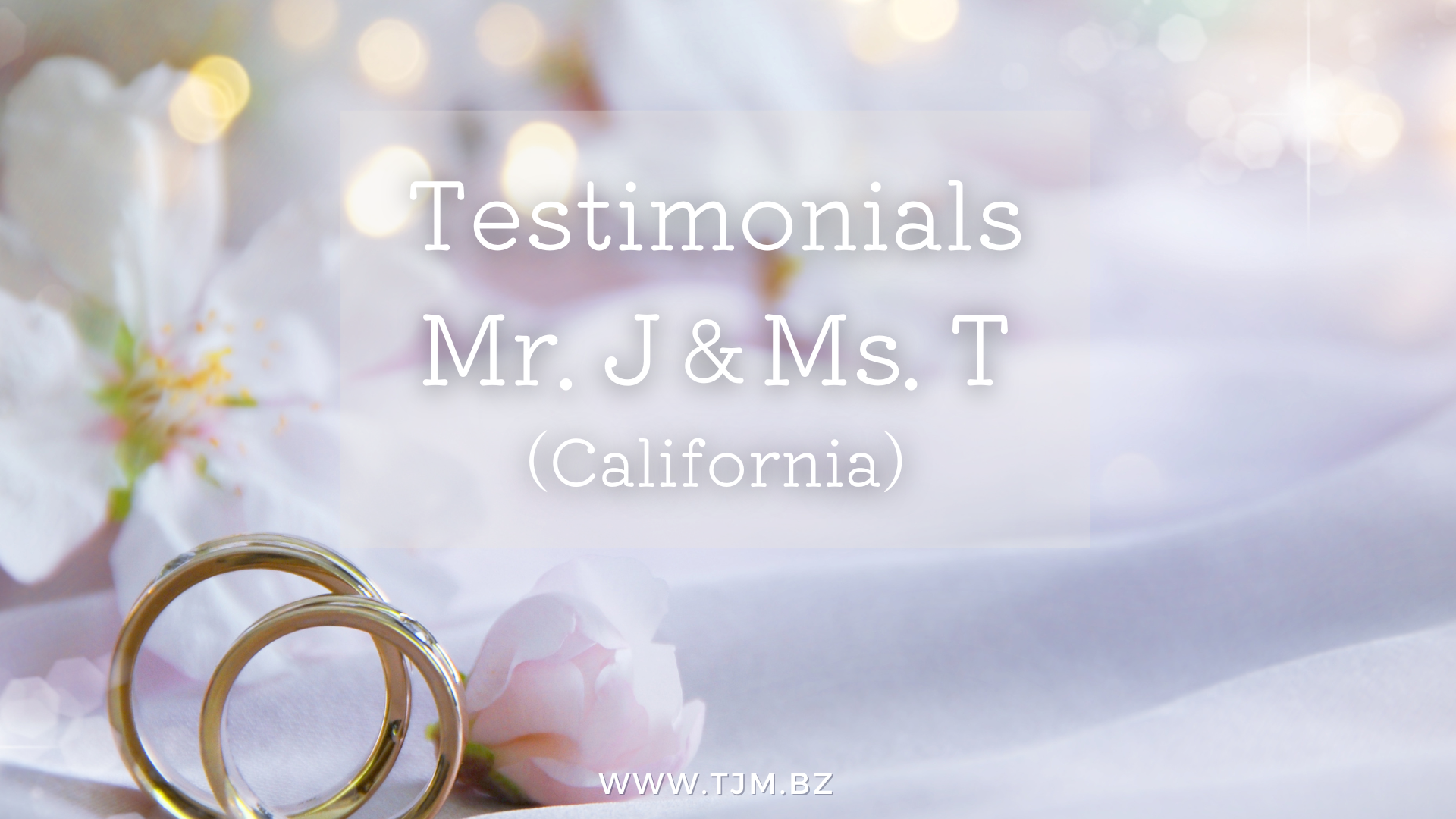 Happy Testimonials from J and T