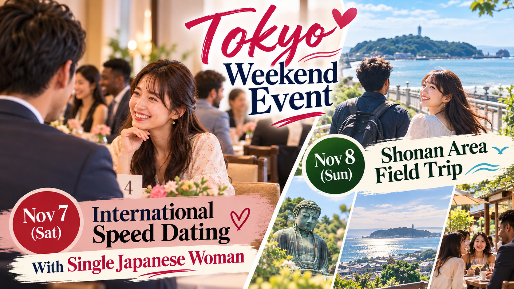 SPEED DATING in Tokyo 2026 Nov 7 | Meet Japanese Women - Traditional Japanese Matchmaker SPEED DATING in Tokyo 2026 Nov 7
